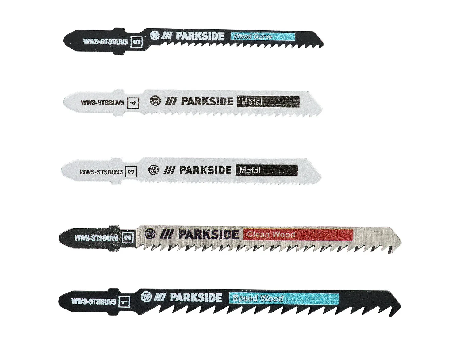 PARKSIDE Set de lames de scie sauteuse PSTZ 3 A1, 5 pices