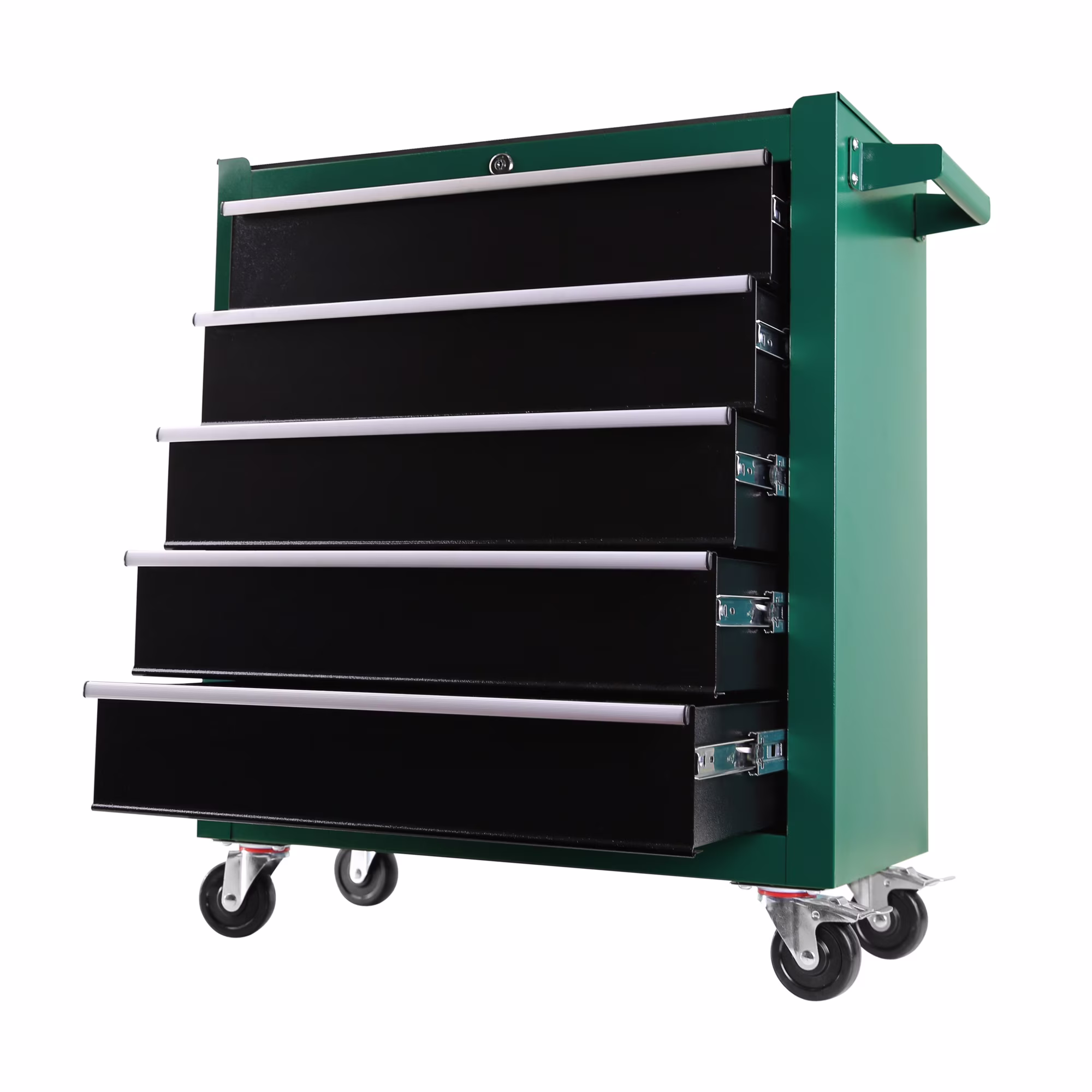 5-Drawers Rolling Tool Chest,Tool Chest with Link Buckle And Can Be Combined To Large Cabinet Set,Tool Cabinet On Wheels with Keyed Locking System And Drawer Liners,for Warehouse,Garage
