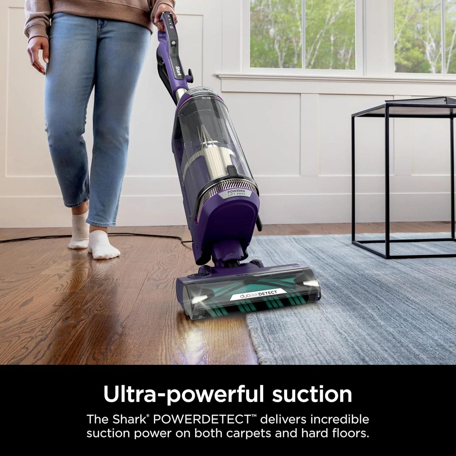 Restored POWERDETECT Upright Vacuum Cleaner with HEPA Filter, Heavy Duty,Powerful Suction for Pet Hair Pickup, DuoClean, Ideal for Carpets Hardfloors, AZ4002 (Certified)(Refurbished) - Image 3