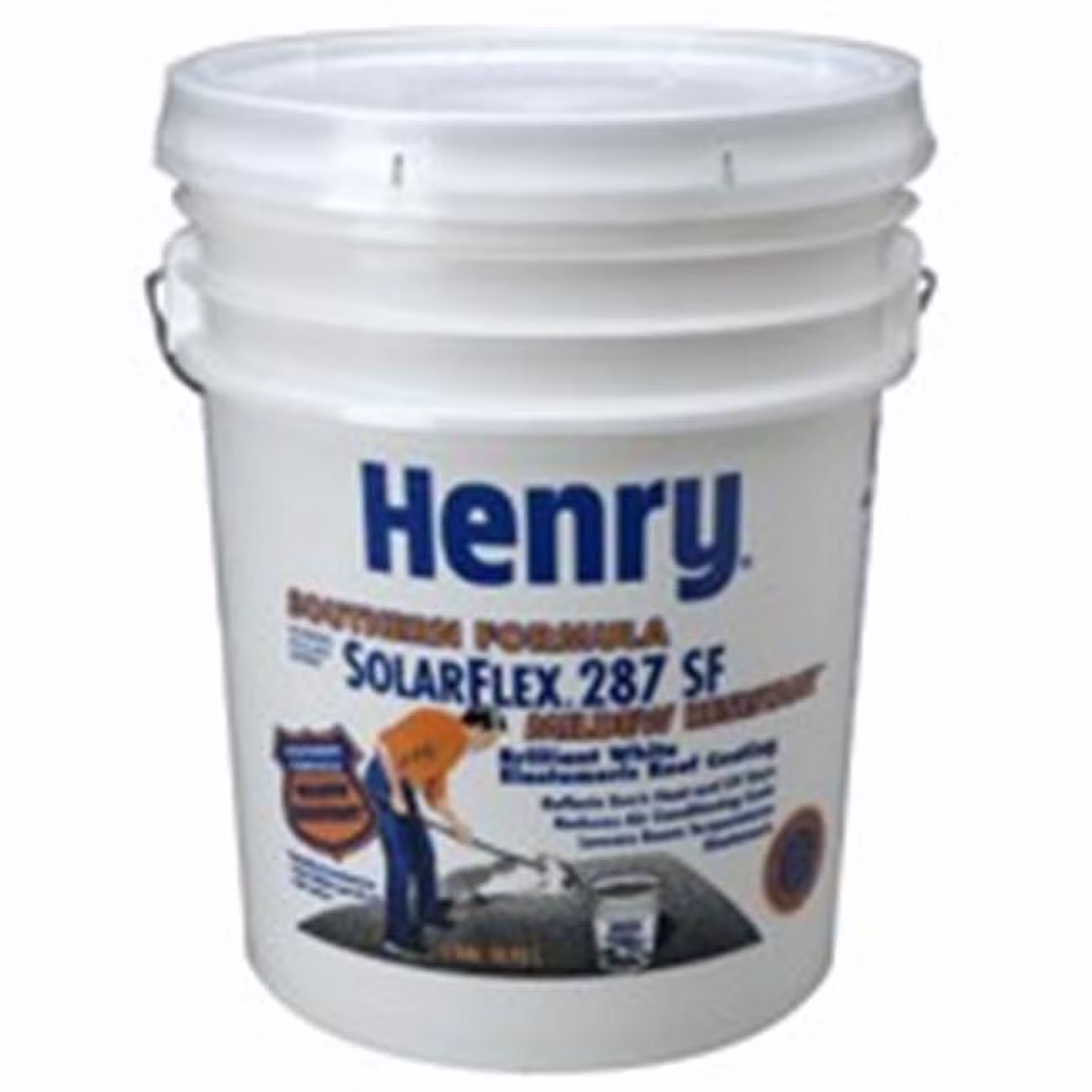 Solar-Flex HE287018, White Elastomeric Roof Coating Roof Coating, 4.75 Gal