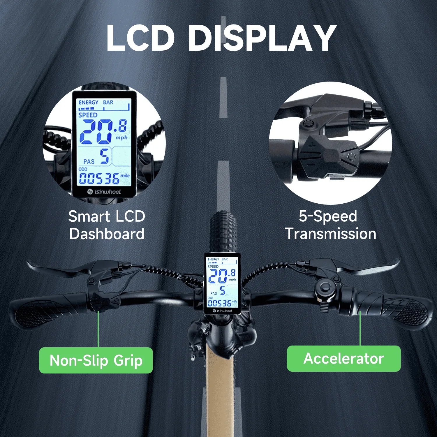 isinwheel U5-W Electric Bike Adult 500W, 20MPH, Max Range 45+ Mile E Bike, 20 Folding Bikes, 48V Removable Battery Electric Bicycle
