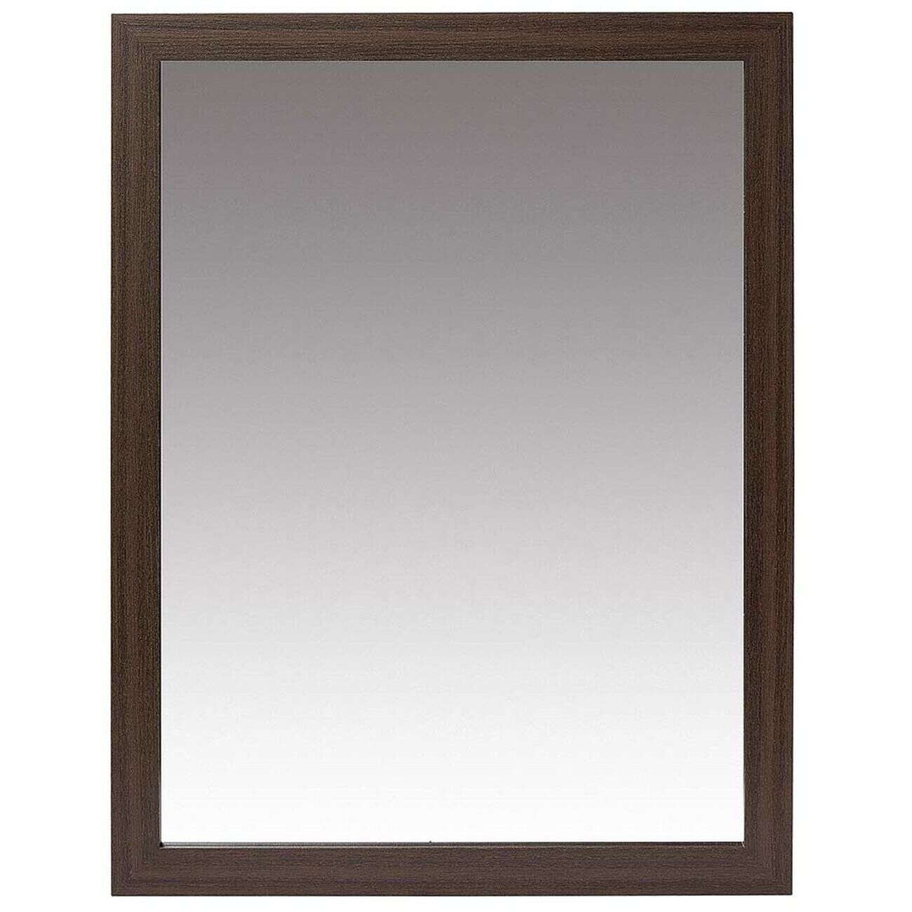 Miroir rectangulaire effet bois foncé