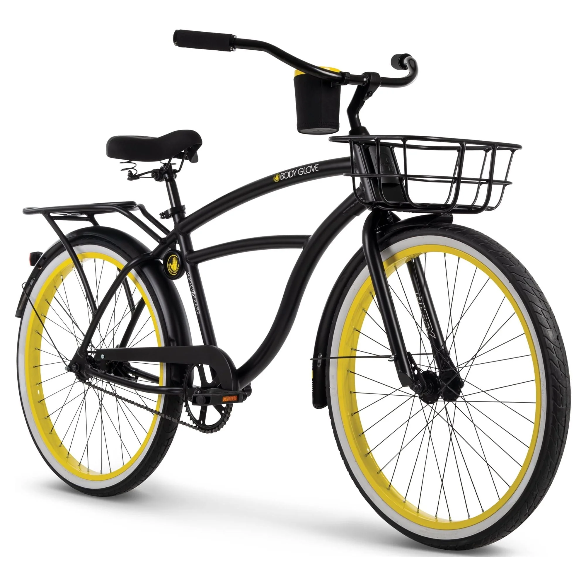 26 inch Mens Beach Cruiser Bike, Black, by