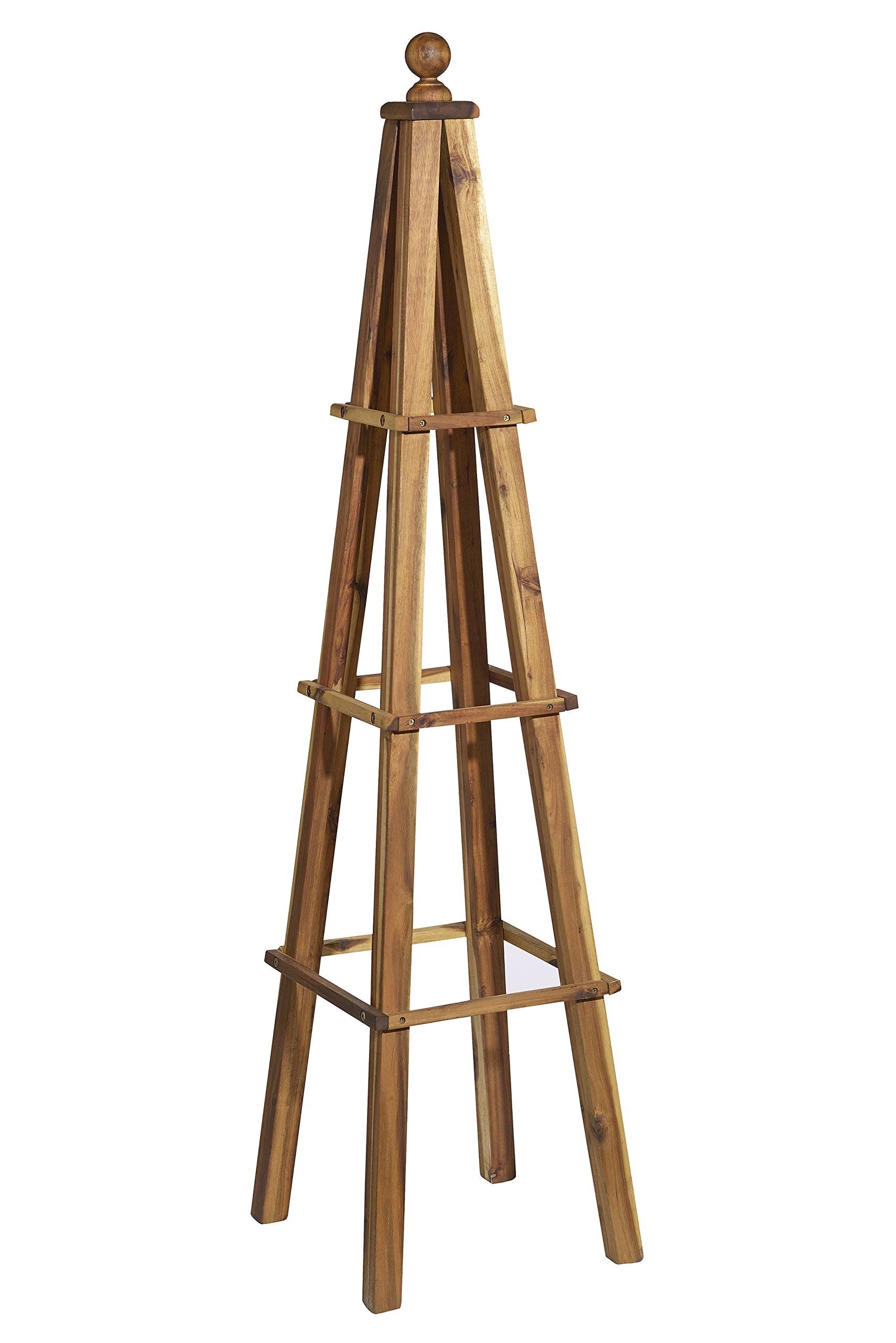 Classic Home and Garden 3-Rung Acacia Wood Obelisk, 61