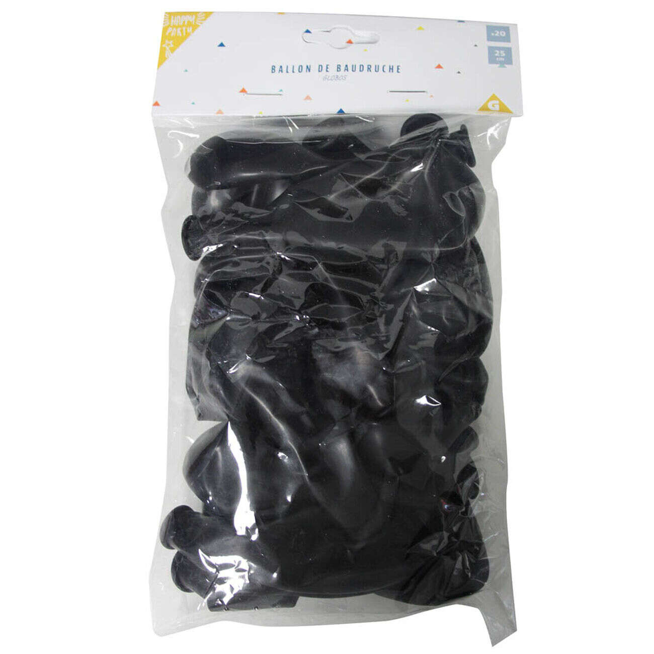 Ballon de baudruche uni noir x20