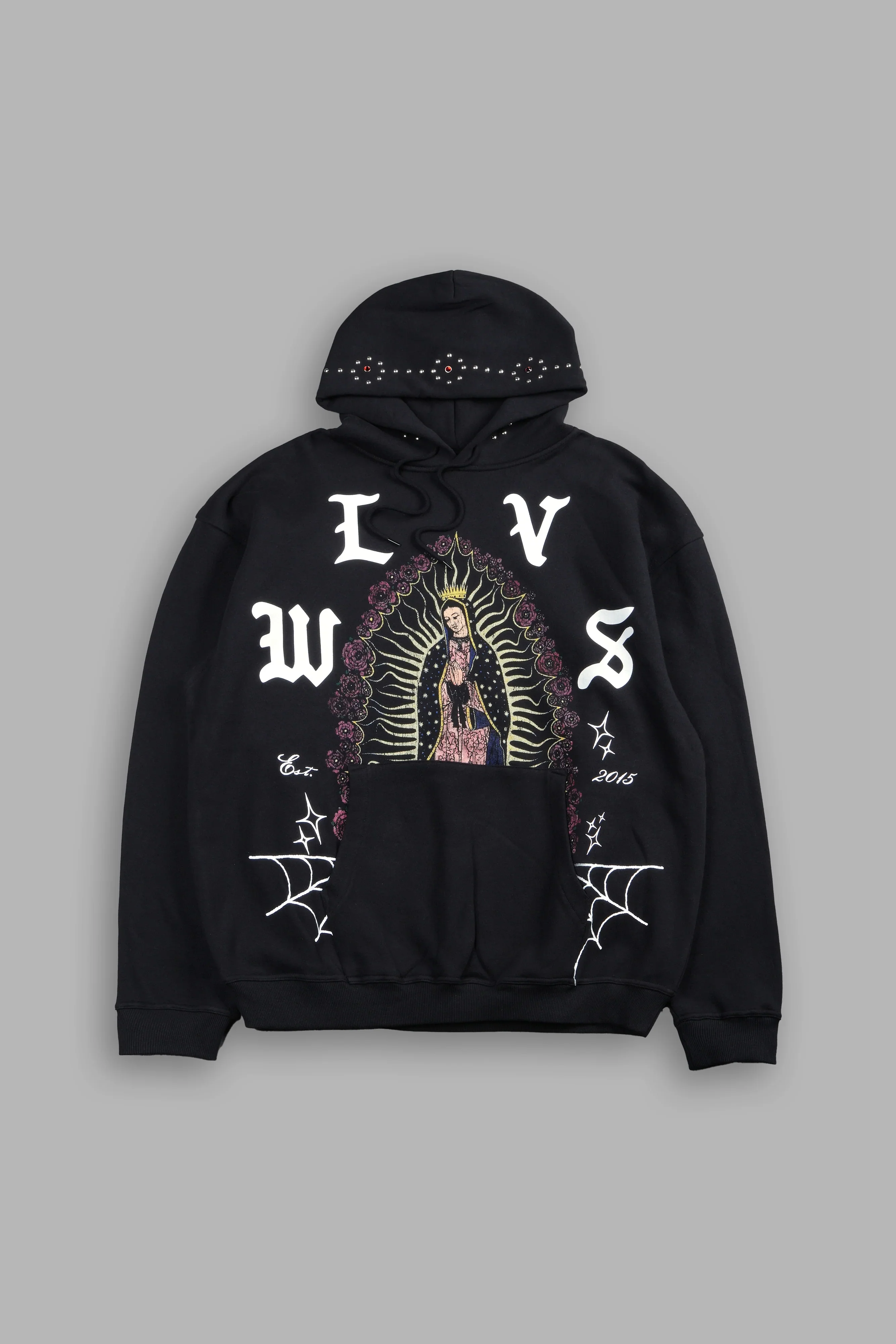 Dama De Las Rosas Bishop Hoodie In Black