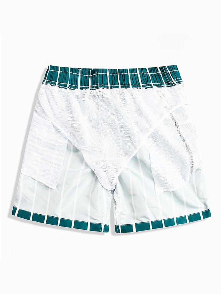 Short de bain rayé pour homme