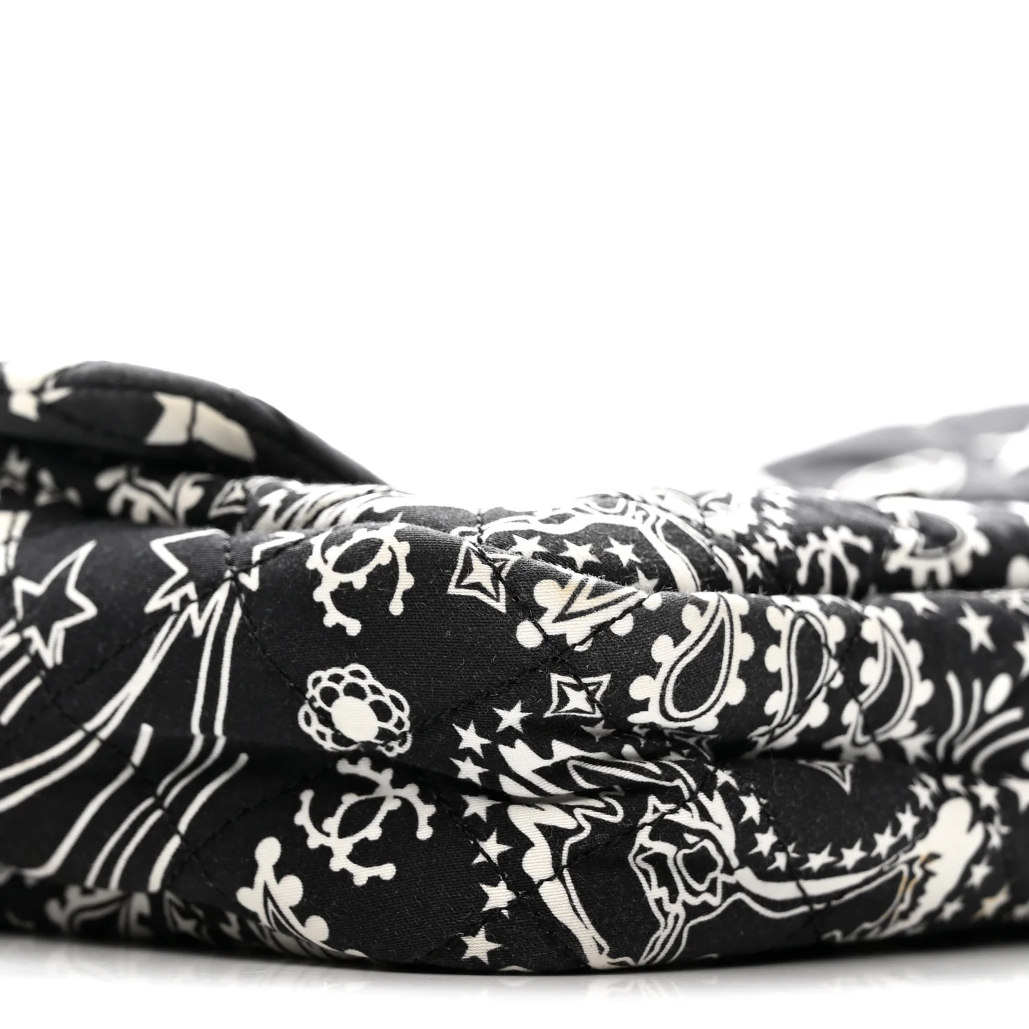 Cotton Quilted Paris Dallas Medium Bandana Flap Blue