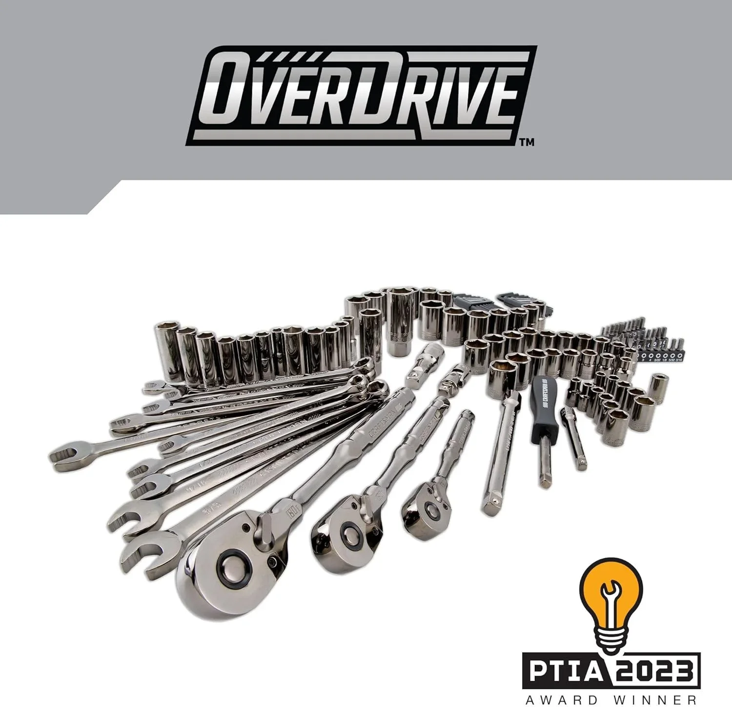 180-Tooth Ratchet Mechanic Tool Set with Gunmetal  , 121-Piece Standard SAE/Metric Socket Set Includes Hard