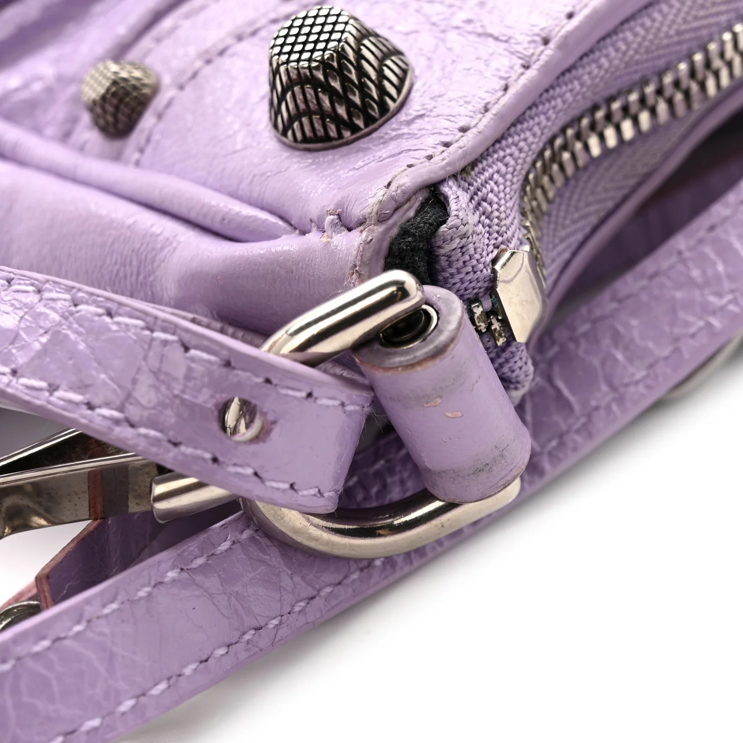 Agneau Arena Le Cagole Mini Purse With Chain Lilac