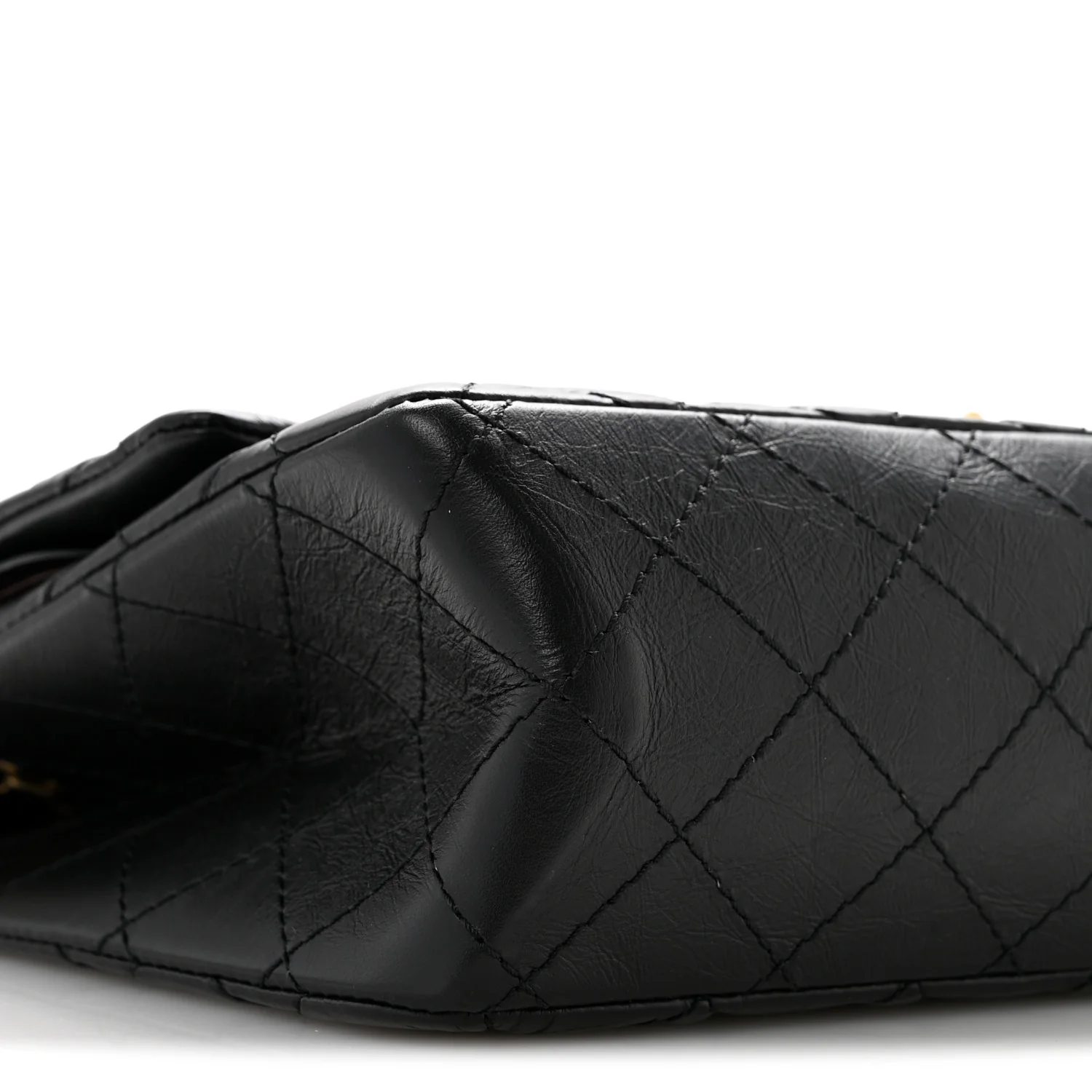 Aged Calfskin Quilted 2.55 Reissue 226 Flap Black