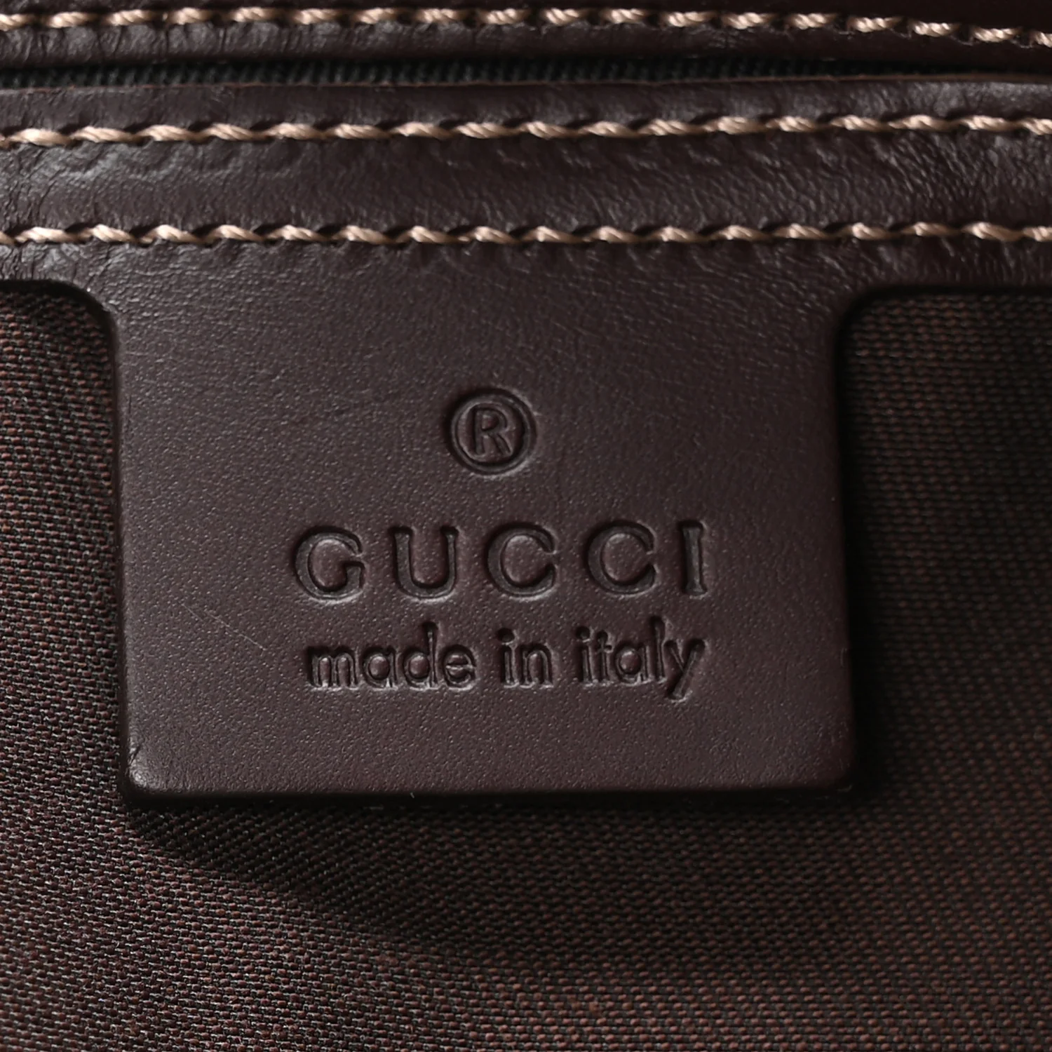 GG Supreme Monogram Belt Bag Dark Brown