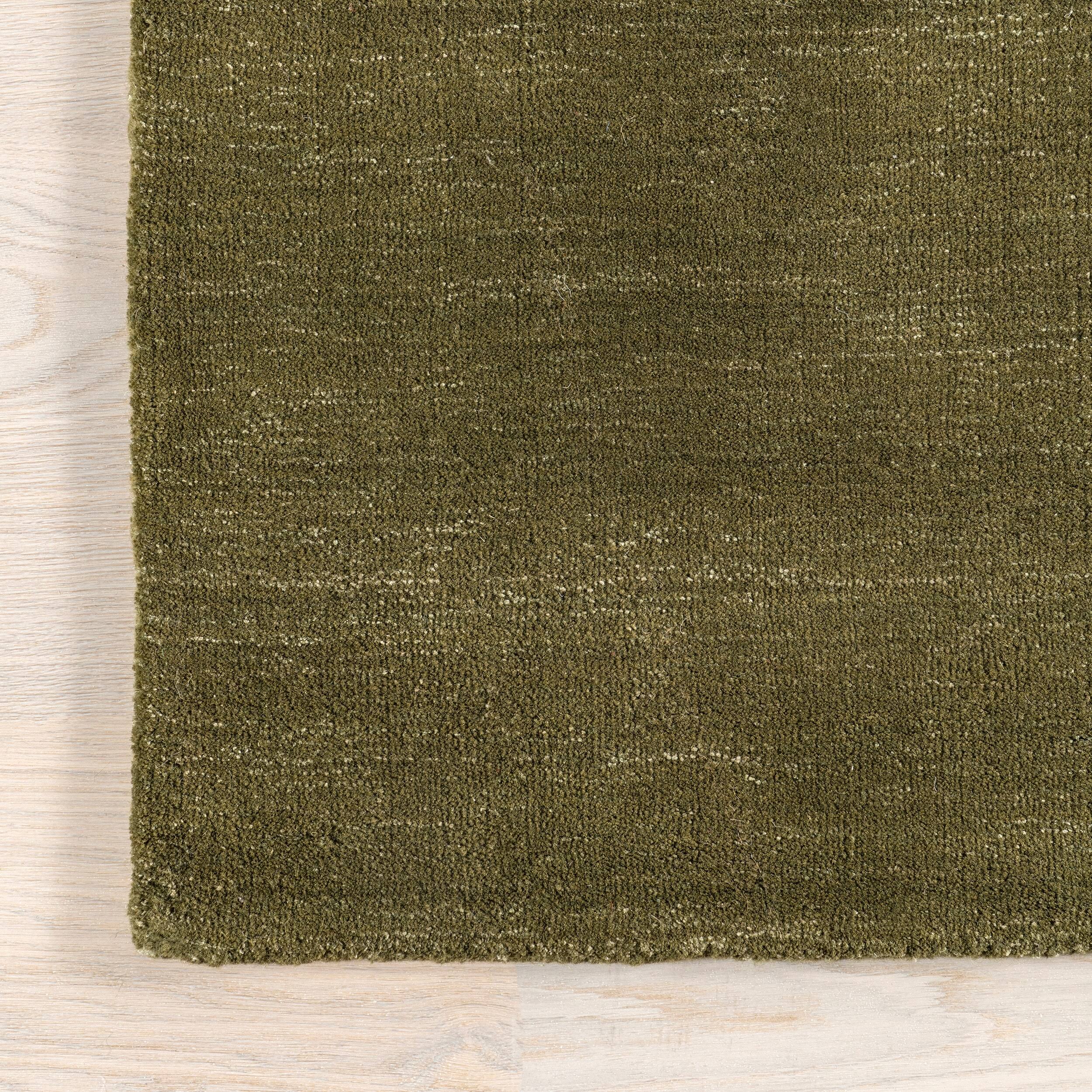 Arvin Olano x Rugs USA Arrel Speckled Wool-Blend Area Rug - 4' x 6' - Verdant Green