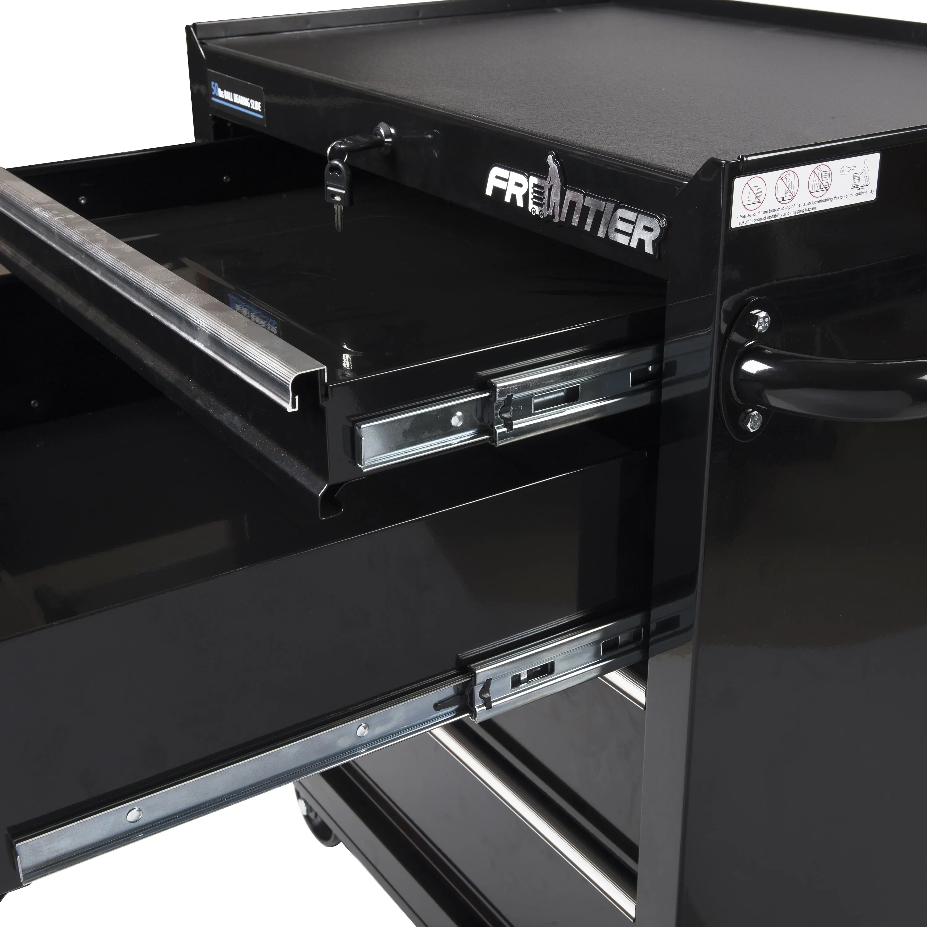 Frontier 26-inch 4-Drawer Base Cabinet Tool Chest, Metal, Black