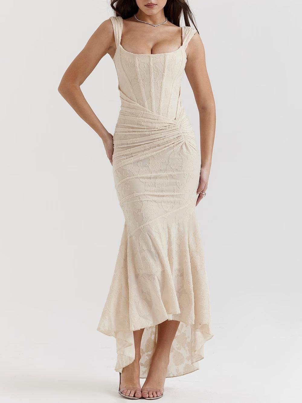 Robe Maxi Fleurie Bleuets