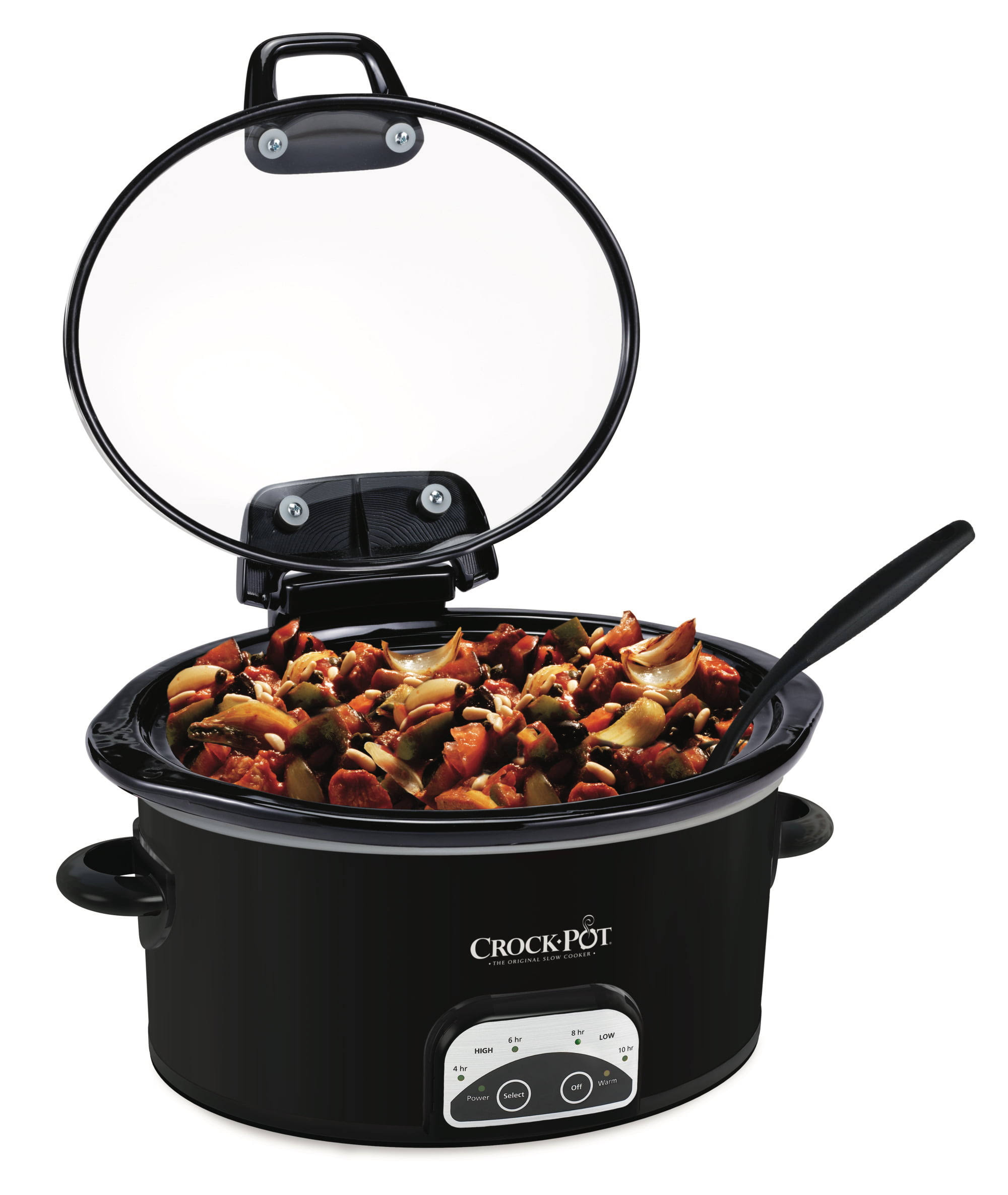 Crock-pot Black Hinged Lid Programmable Slow Cooker - 4.5 qt