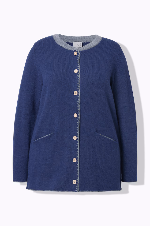 Traditional Button Front Long Sleeve Cardigan