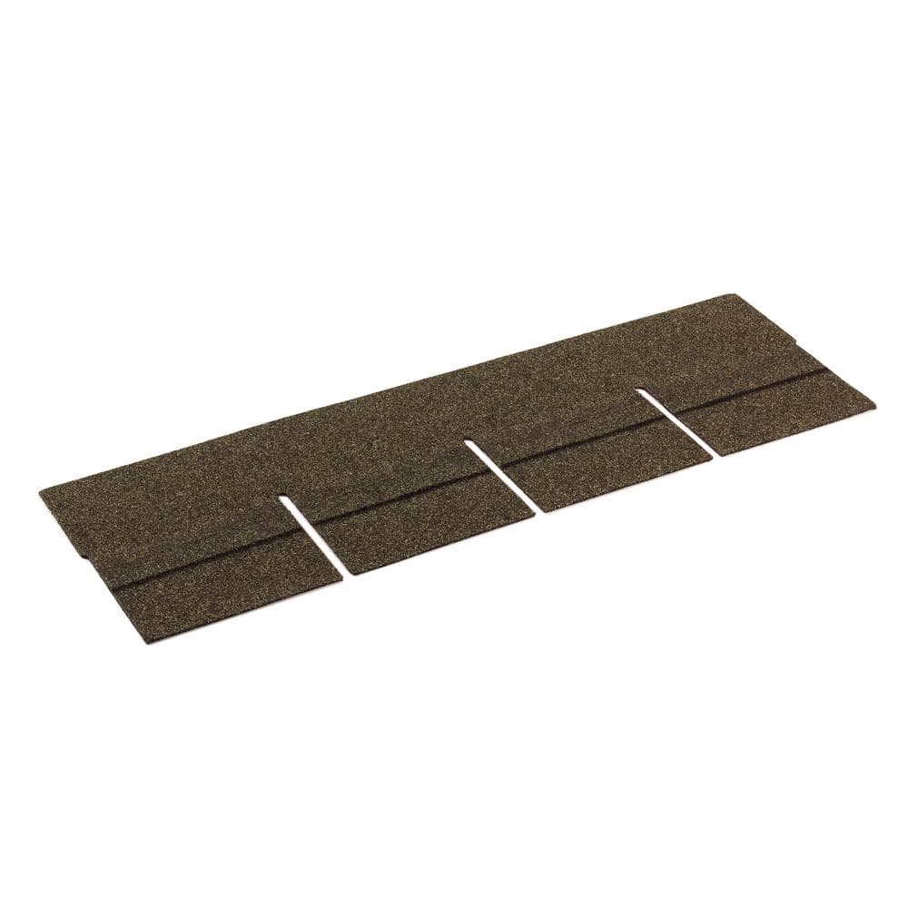 GAF Z-Ridge Distinctive Hip & Ridge Cap Shingles, Mission Brown, 33.3 lin. ft. per Bundle (72-Pieces)