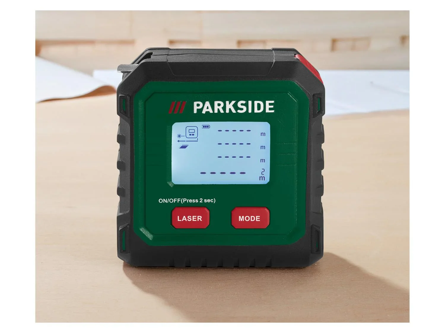 PARKSIDE Tlmtre laser avec mtre ruban PLMB C3, rouge, 50 m