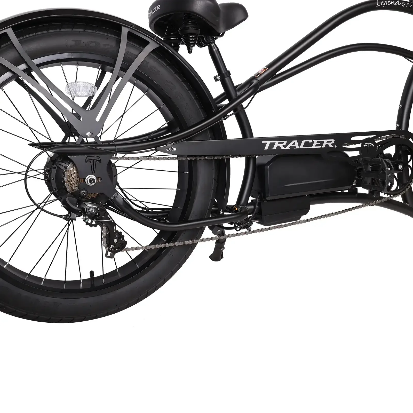 Legend GT7 Cruiser Chopper E-bike, 1000W Motor, 7 Speed, Disc Brake, for Men, Matte Black - Image 8