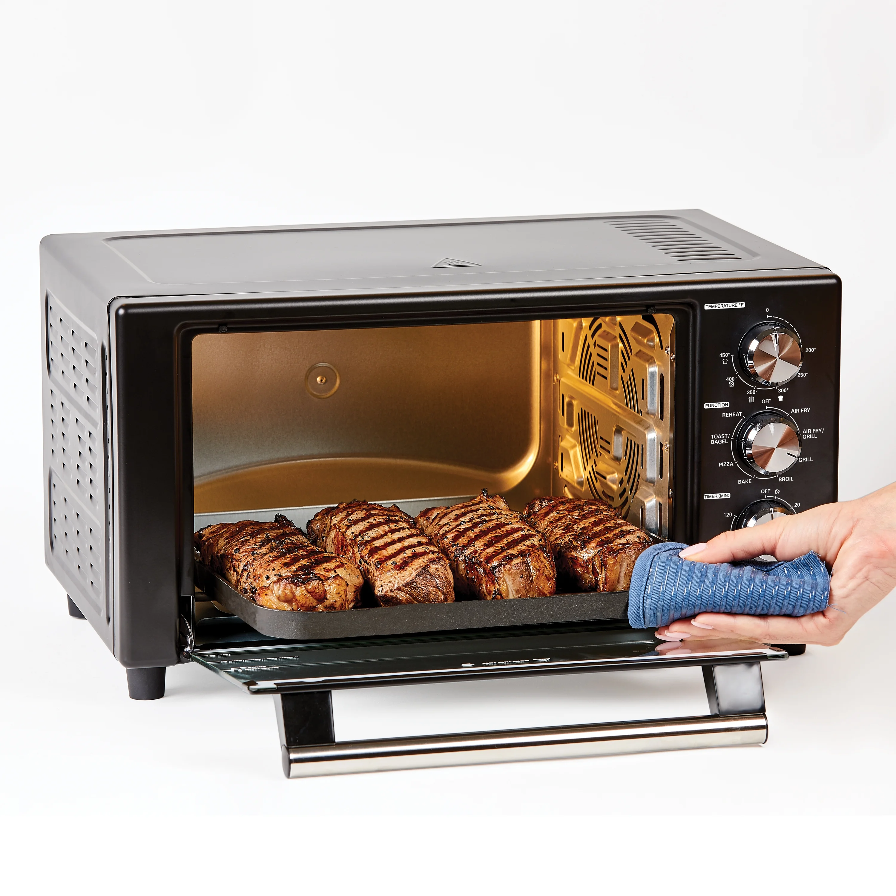 Air Fryer Grill Plus Toaster Oven with Air Fry, 8 Functions, Black, 1500 W Image 5