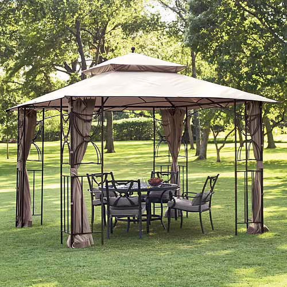 Garden Winds Replacement Canopy Top for Colonial Estates/Mika Ridge/River Delta Gazebo, Riplock 350
