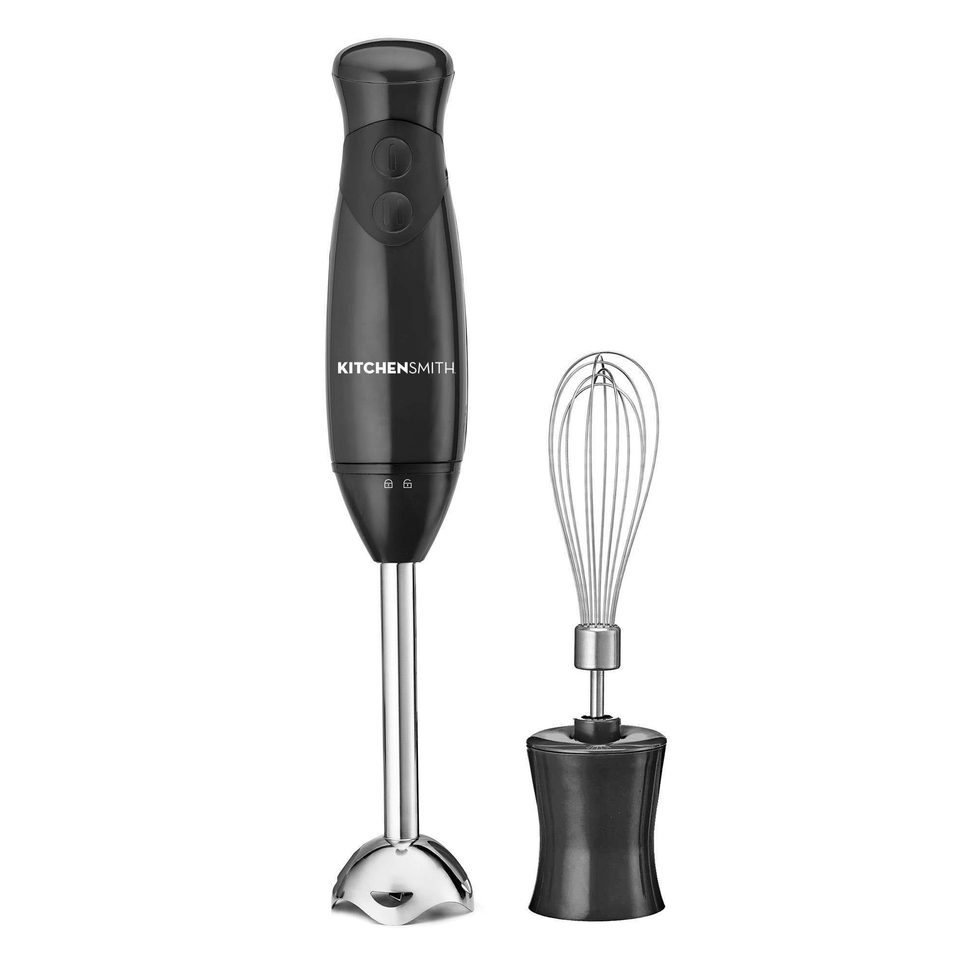 Kitchensmith 2 Speed Immersion Blender with Wisk Black