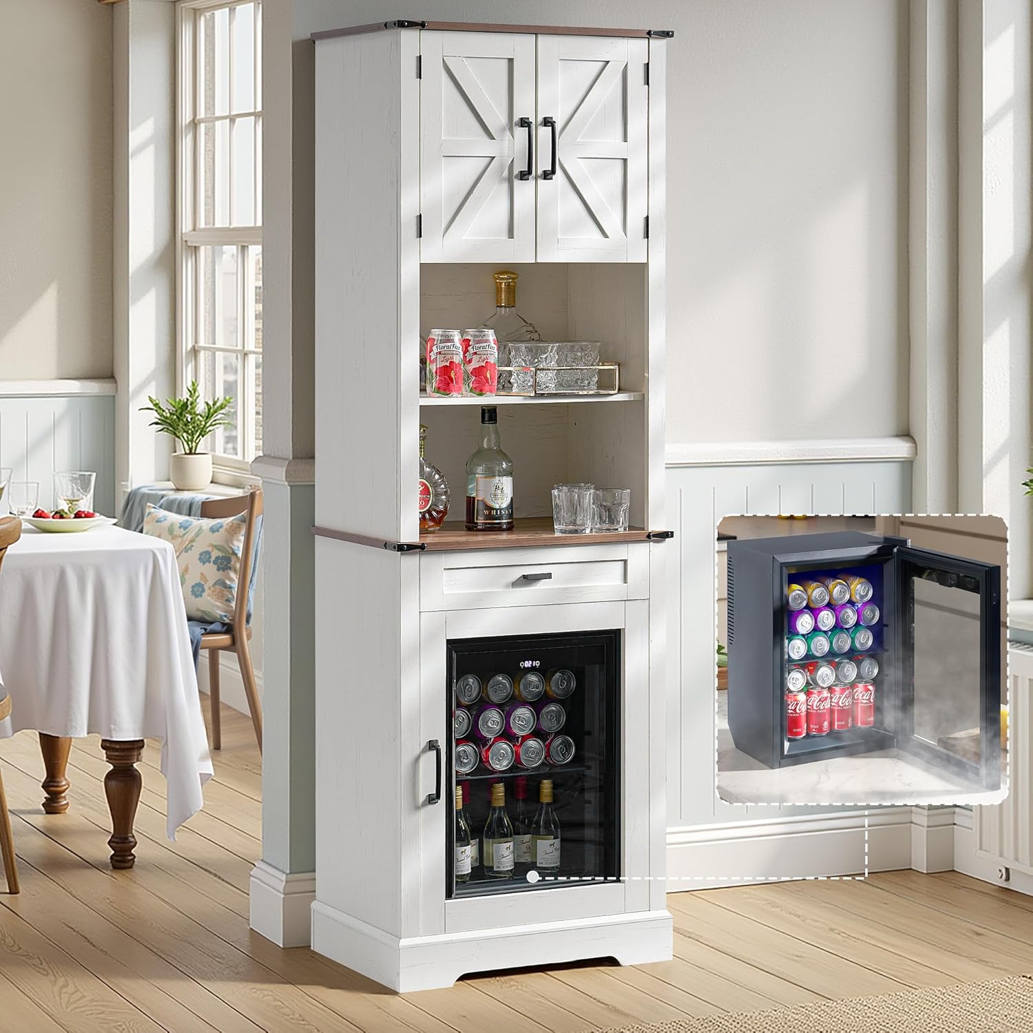 Bar Cabinet with Fridge (Included), 69