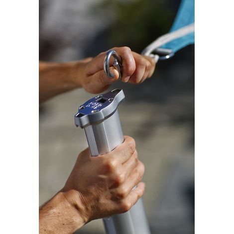 Kit Mat voile d'ombrage 4x3m – Mât en aluminium anodisé – Base d'ancrage amovible – Pour installation facile et durable – Gard&Rock