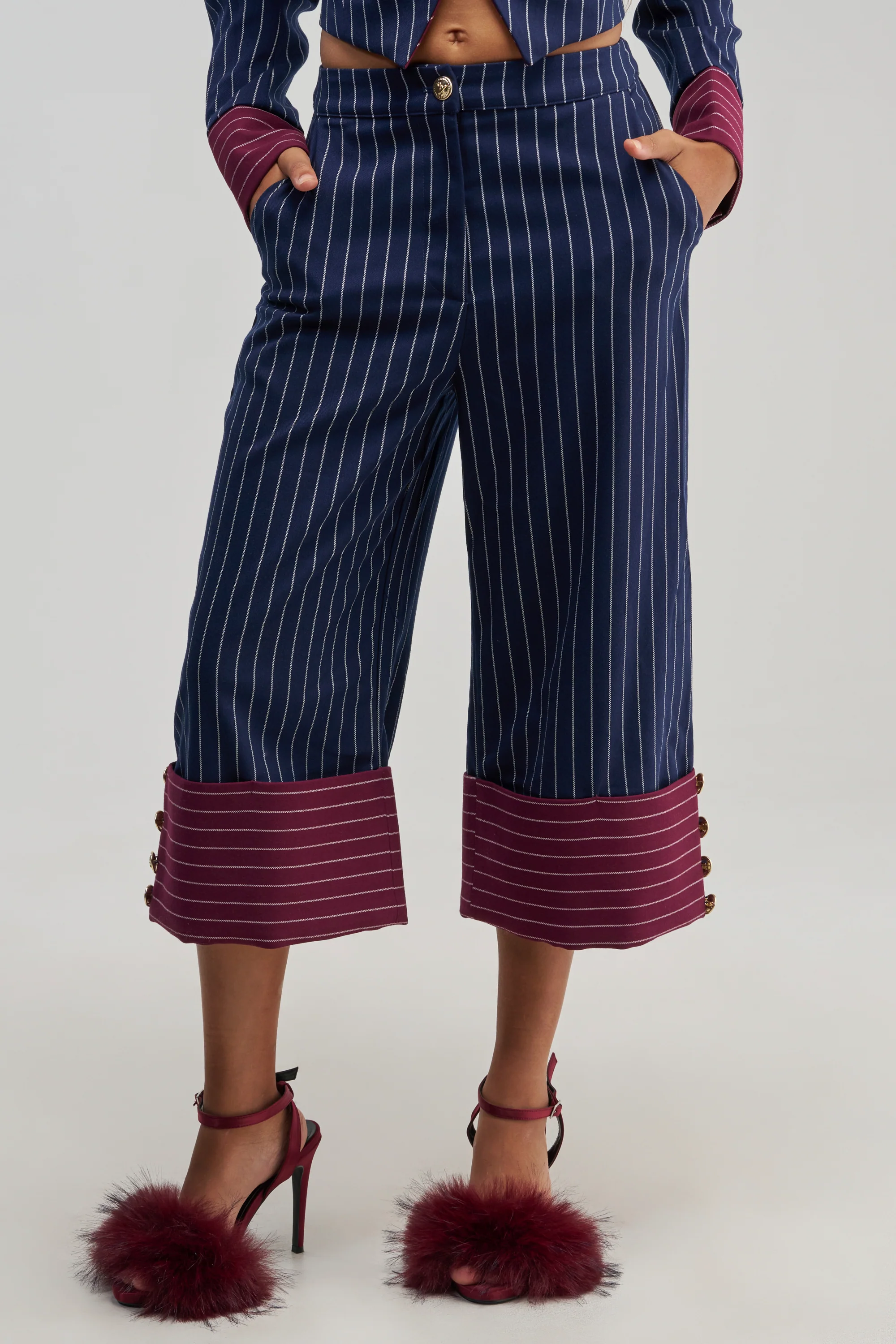 NEVER BETTER PINSTRIPE TROUSER - Akira Store