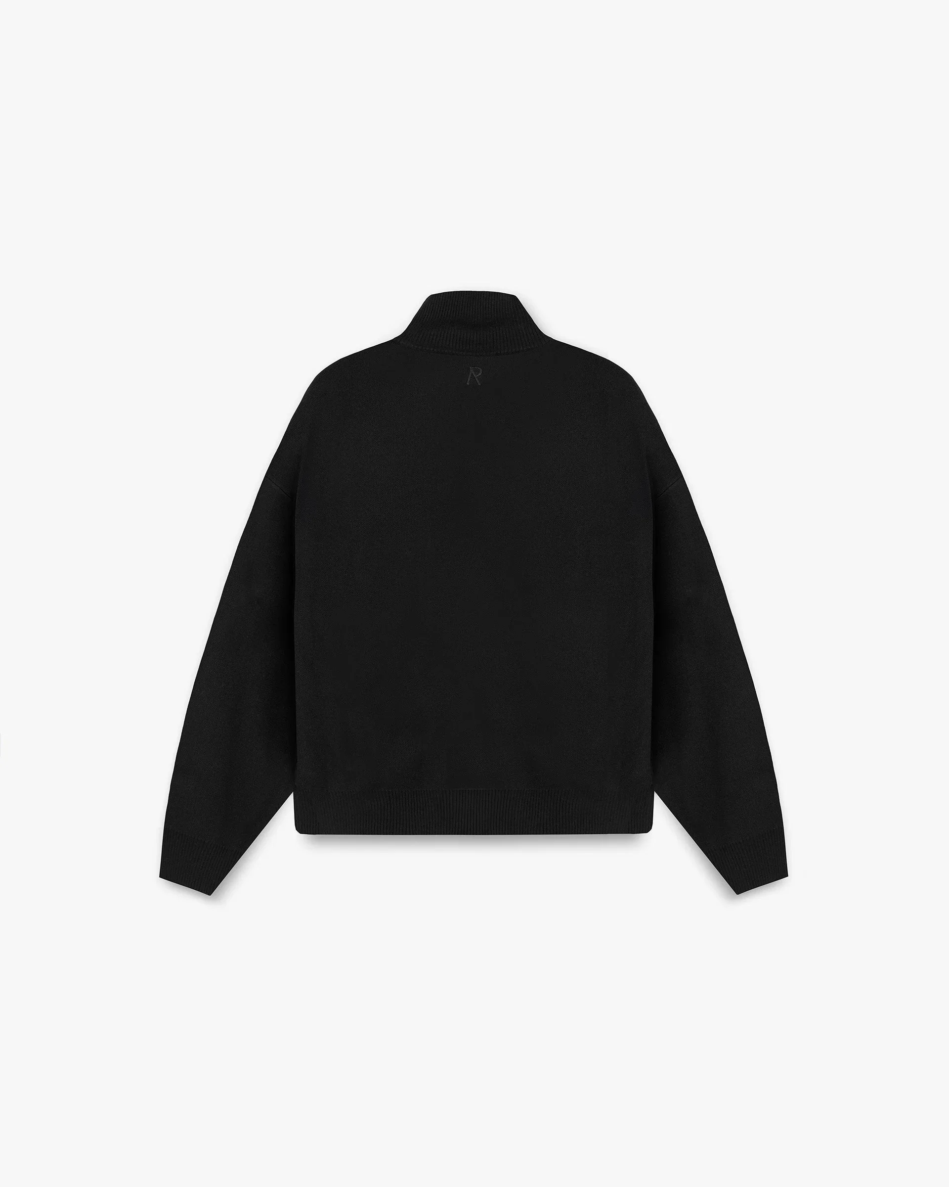 Initial Knitted Track Jacket - Jet Black