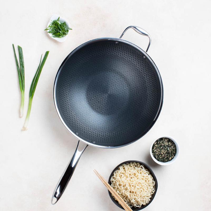 Hybrid wok 30 cm sølv/svart