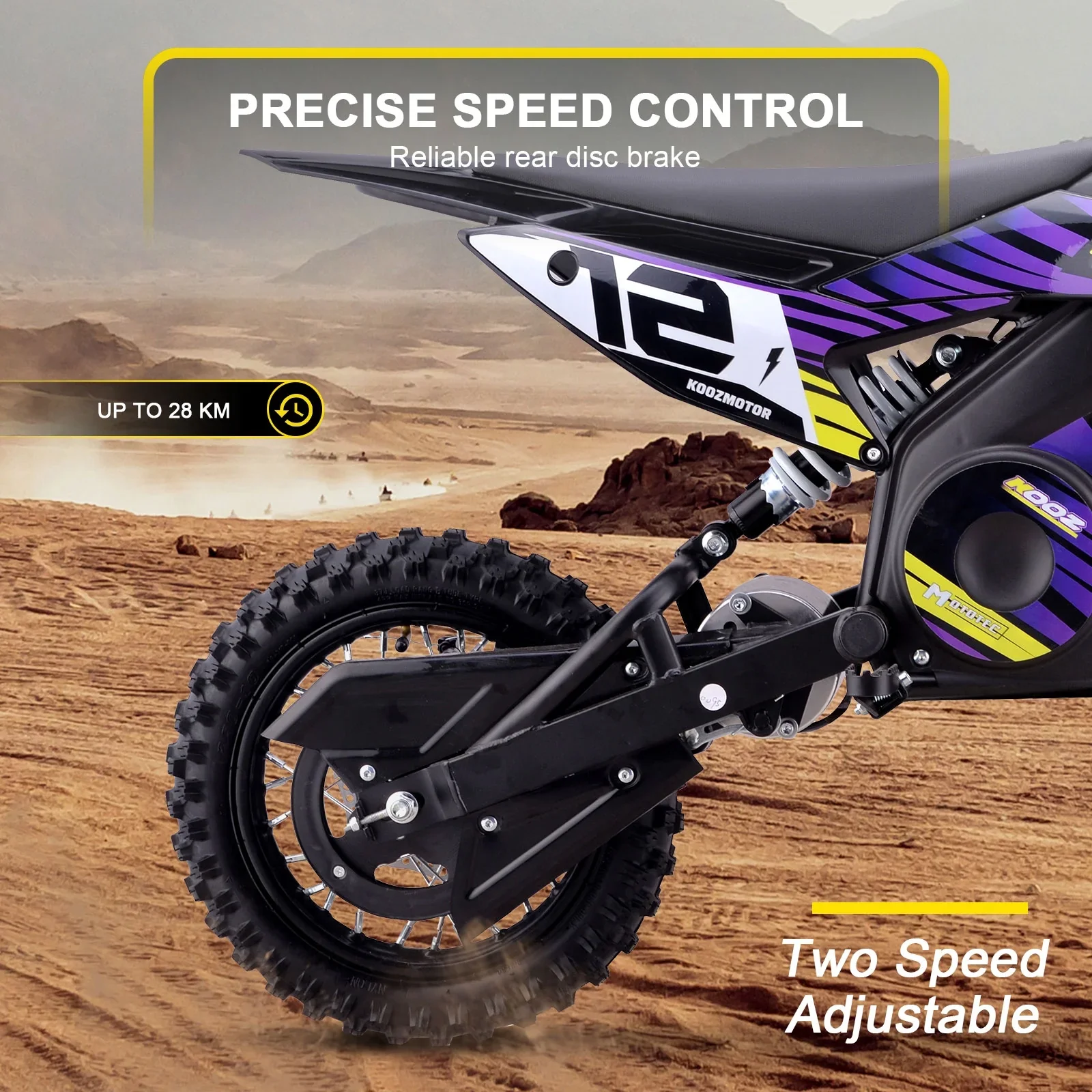 MotoTec 36v 1000w (HP112E) Electric Dirt Bike Blue