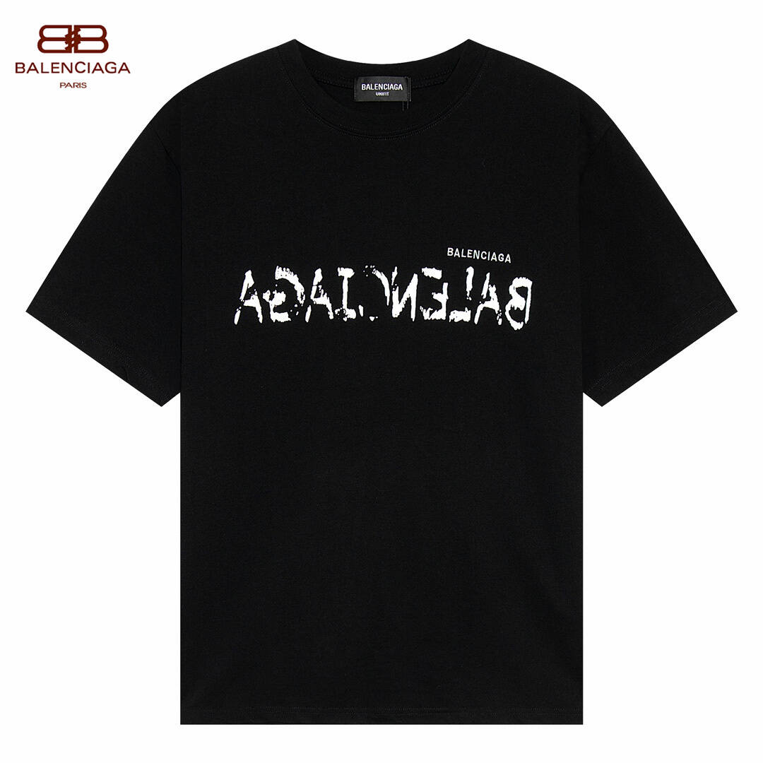 【 BALENCIAGA 公式旗艦店】 バレンシアガ Tシャツ ご好評に付き再入荷！黒 白半袖Tシャツ