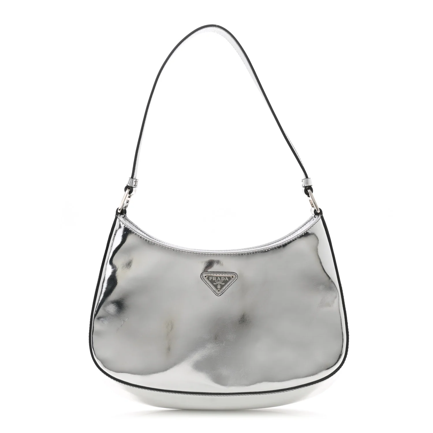 Spazzolato Cleo Shoulder Bag Argento