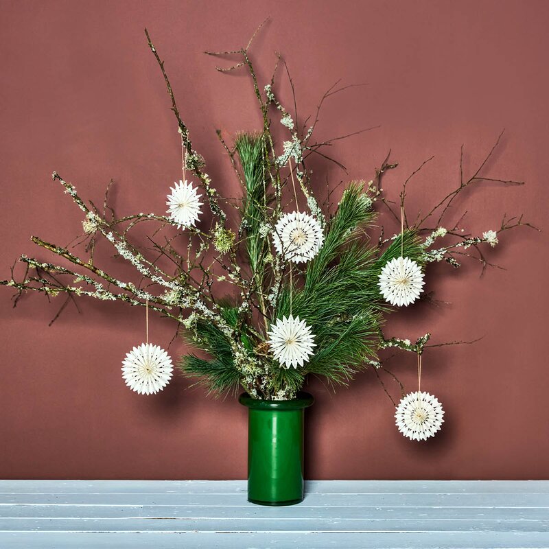 Stelle julepynt 6 stk off-white