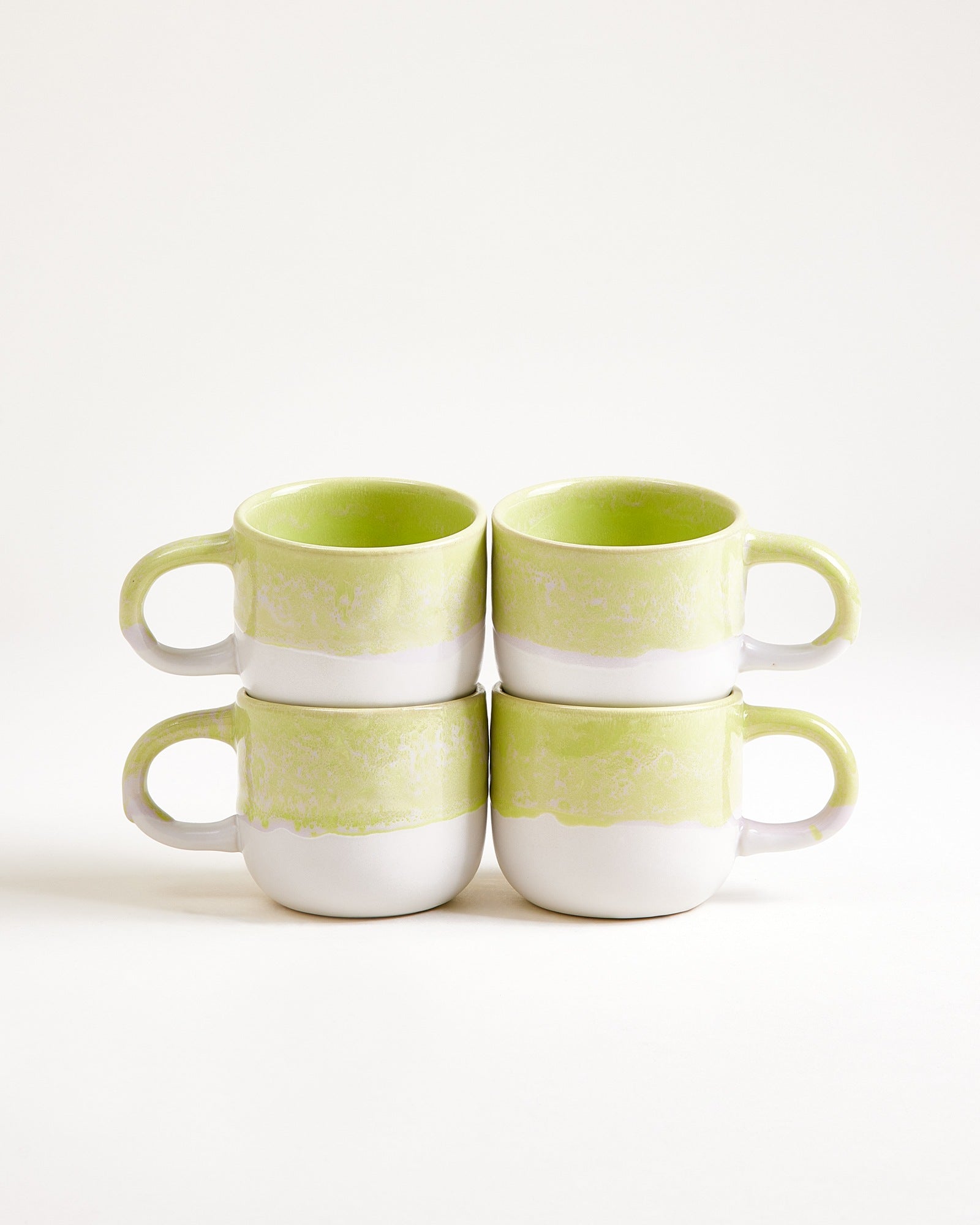 COIMBRA - SMALL MUG LIME SET OF 4
