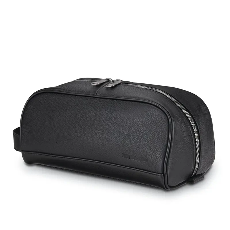 Black Classic Leather Travel Kit Toiletry & Cosmetic Kits | 1764-AFJZQ - SAMSONITE OUTLET