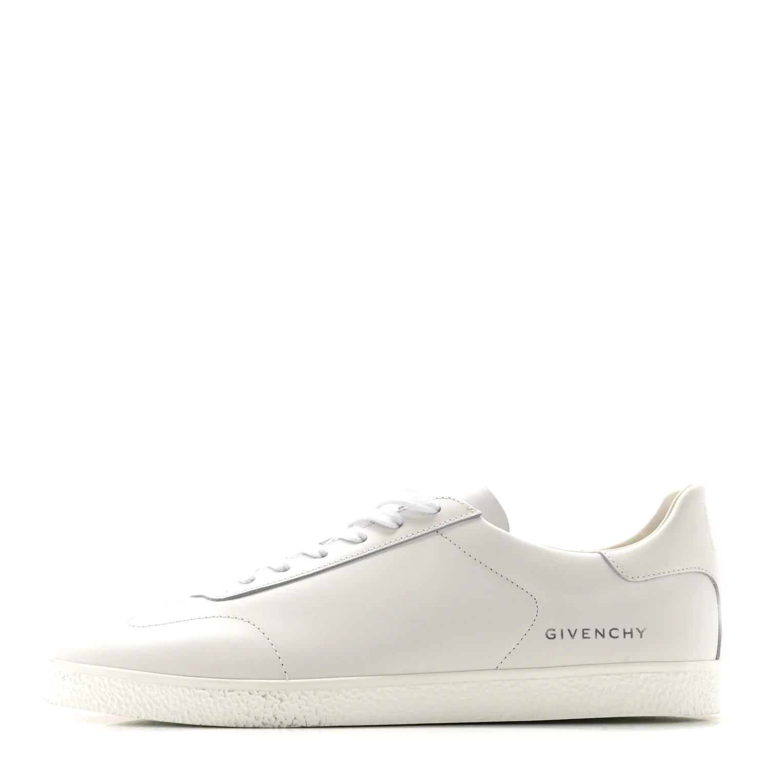 Calfskin Logo Debossed Town Sneakers 43 White