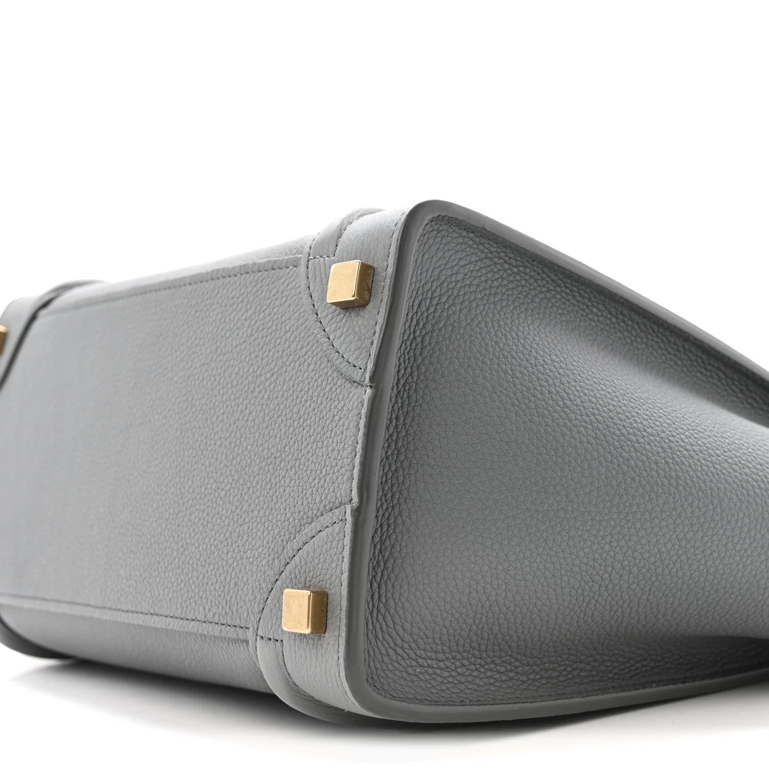 Baby Drummed Calfskin Micro Luggage Kohl
