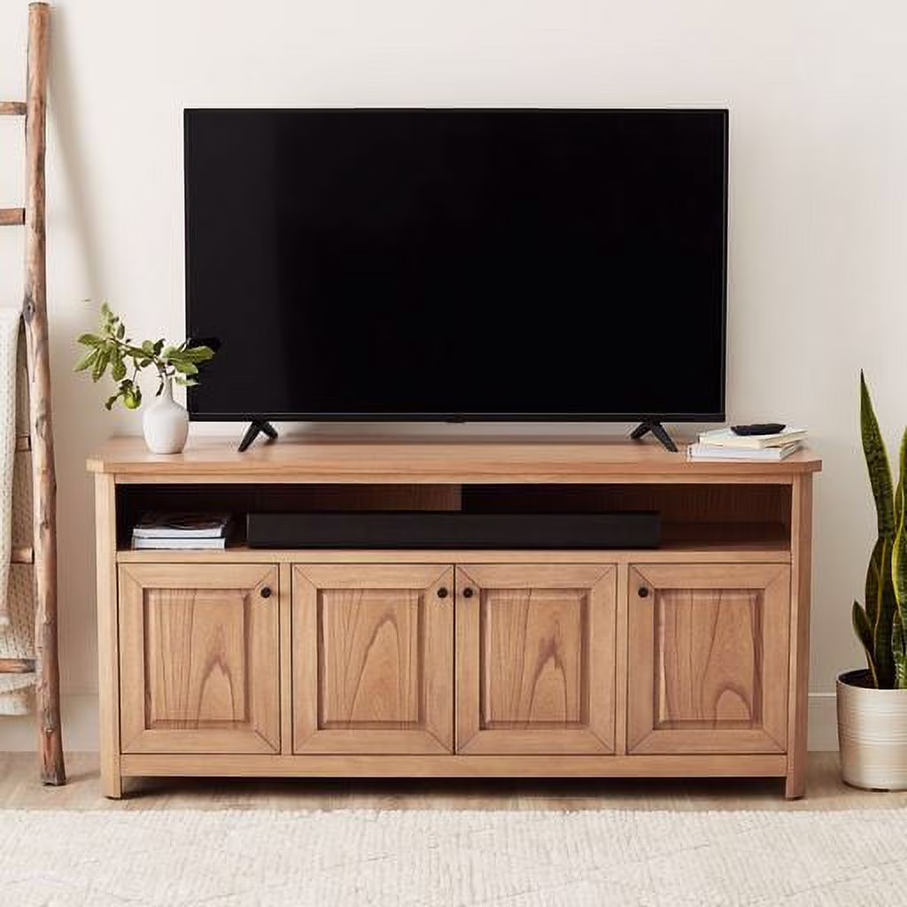 Better Homes & Gardens Pembrook TV Stand for TVs up to 70, Natural Oak finish, by Dave & Jenny Marrs
