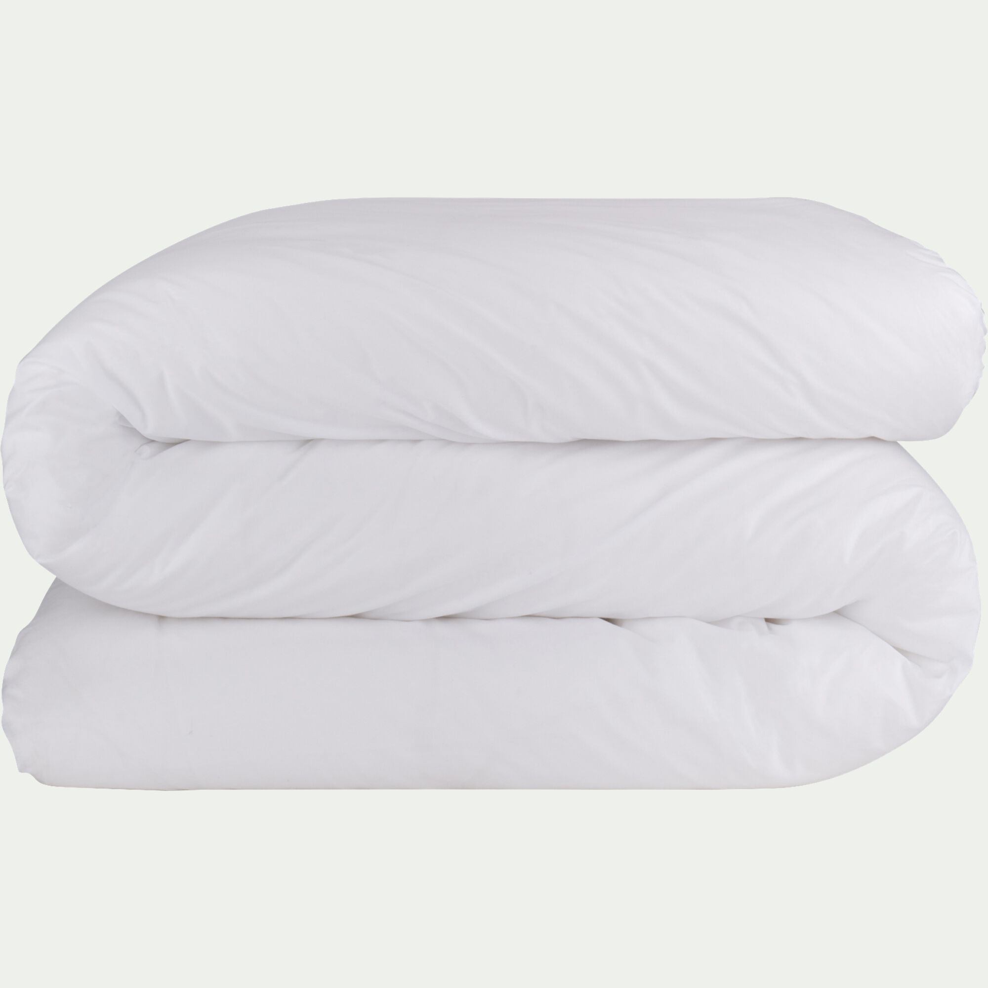 FLORE - Housse de couette en percale de coton 260x240cm - blanc