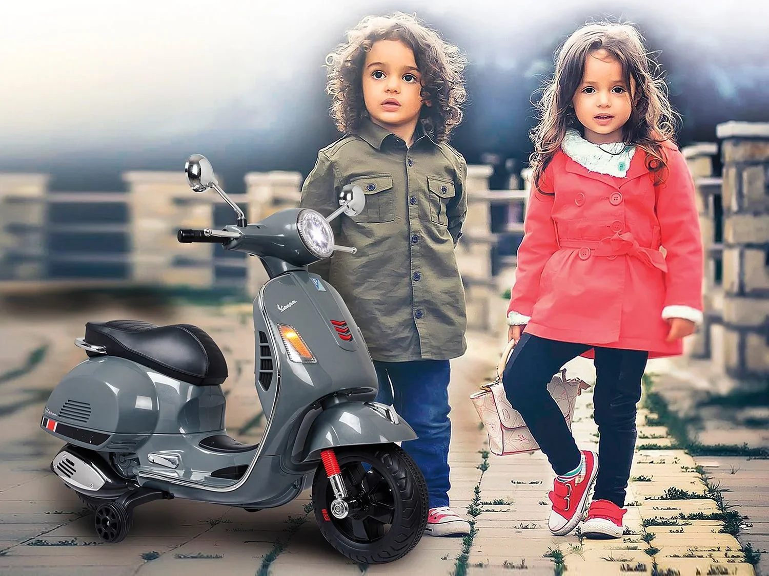 JAMARA Scooter pour enfant Ride-on Vespa GTS 125
