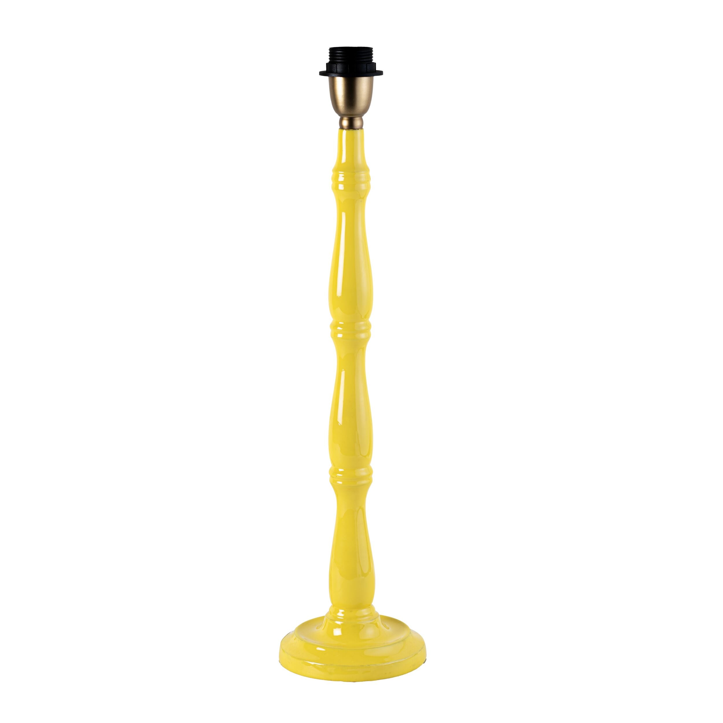 Windsor Wooden Table Lamp Yellow Base Only 14x28cm