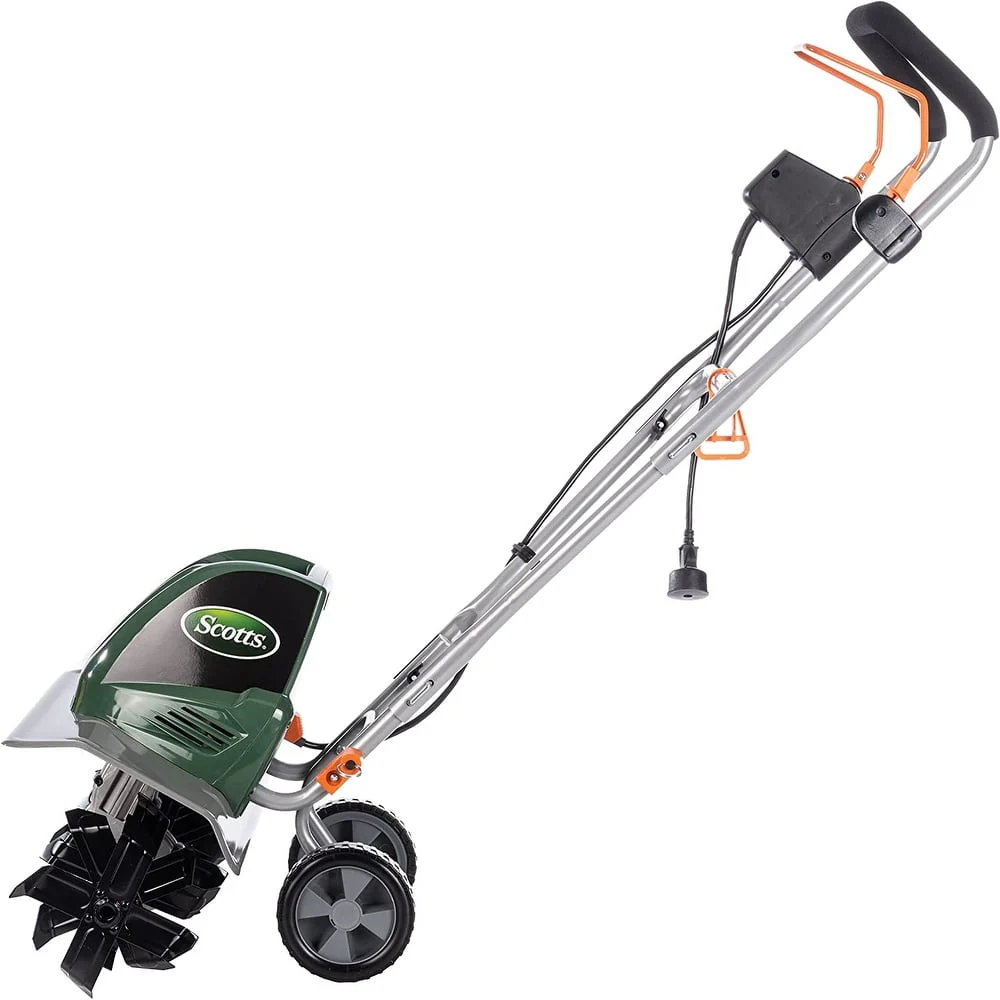 Scotts Outdoor Power Tools 14 Amp 20 Inch Electric Garden Tiller Cultivator, Adjustable Tines, Green Image 3