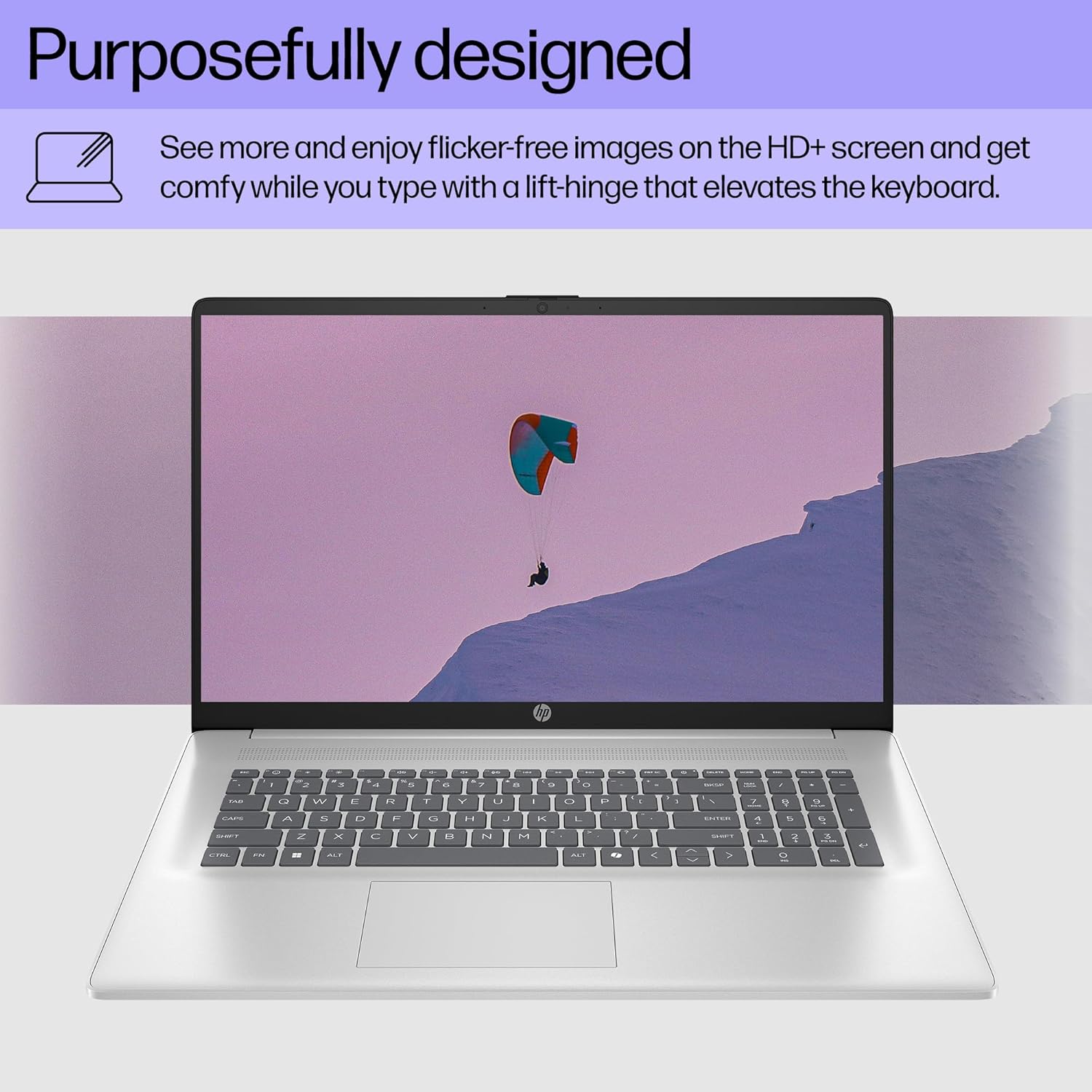 HP 17.3 inch Laptop  HD+ Display  AMD Ryzen 5 7520U  16 GB RAM  512 GB SSD  AMD Radeon Graphics  Windows 11 Home  Natural Silver  17-cp2199nr