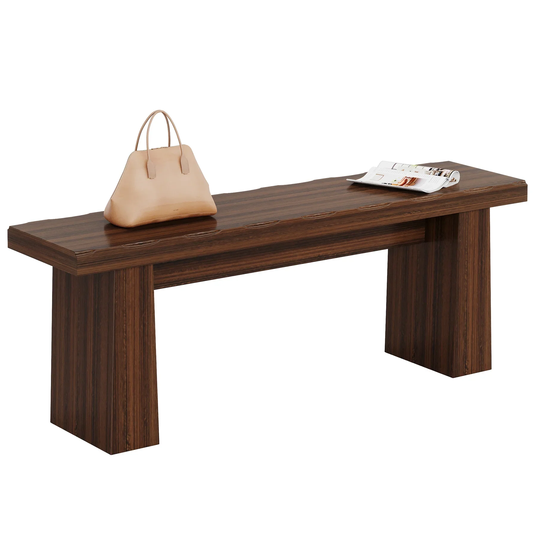 Fnova 48 Wooden Two - Person Backless Entryway Bench with Under - Bench Storage for Outdoor Garden, Living Room, Bedroom, Dining Room, Hallway