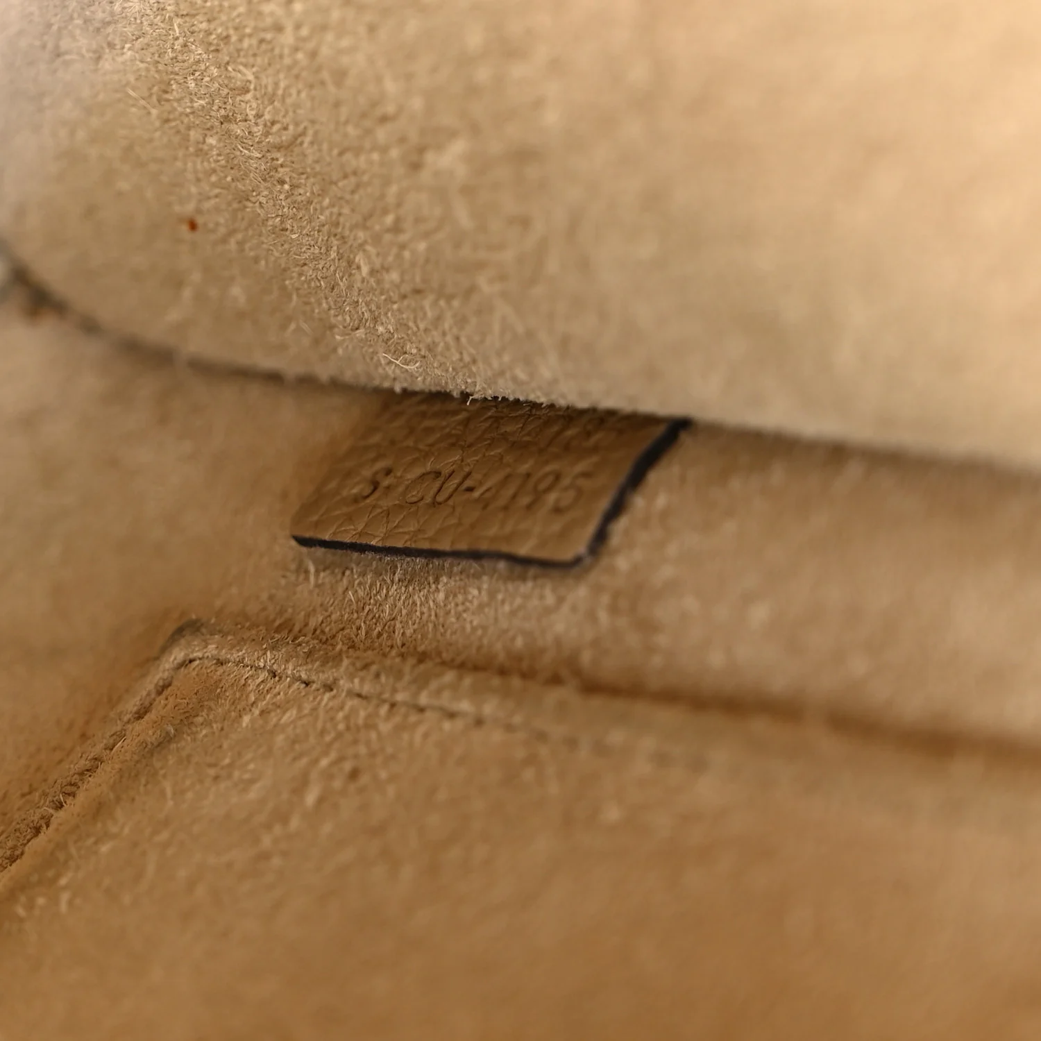 Drummed Calfskin Nano Luggage Dune