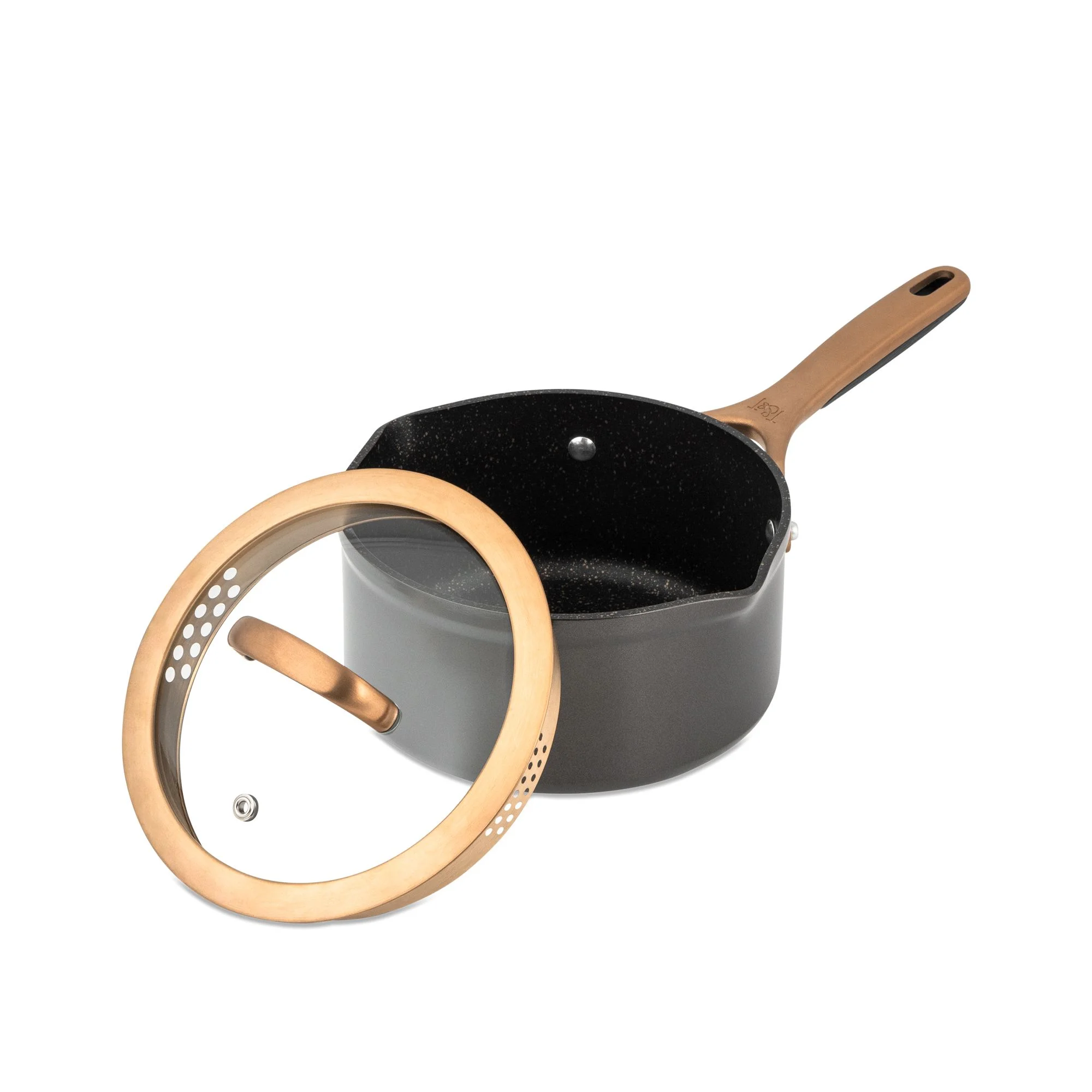 Supreme 12-Piece Non-Stick Cookware Set, Pots and Pans Set- Bronze - Image 6