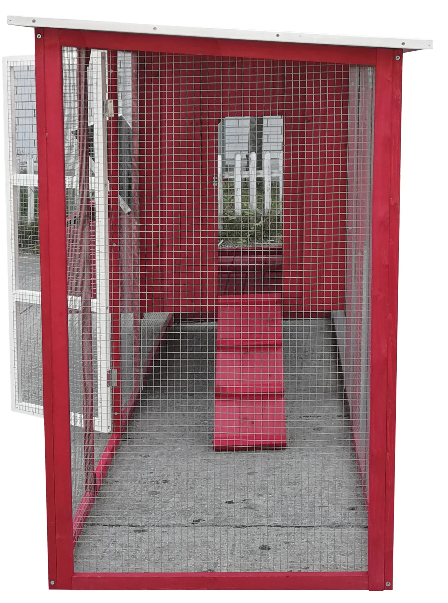 Wooden Portable Backyard Chicken Coop and Run with Chicken Coops, Red Fits 4-6 Chickens - Image 3